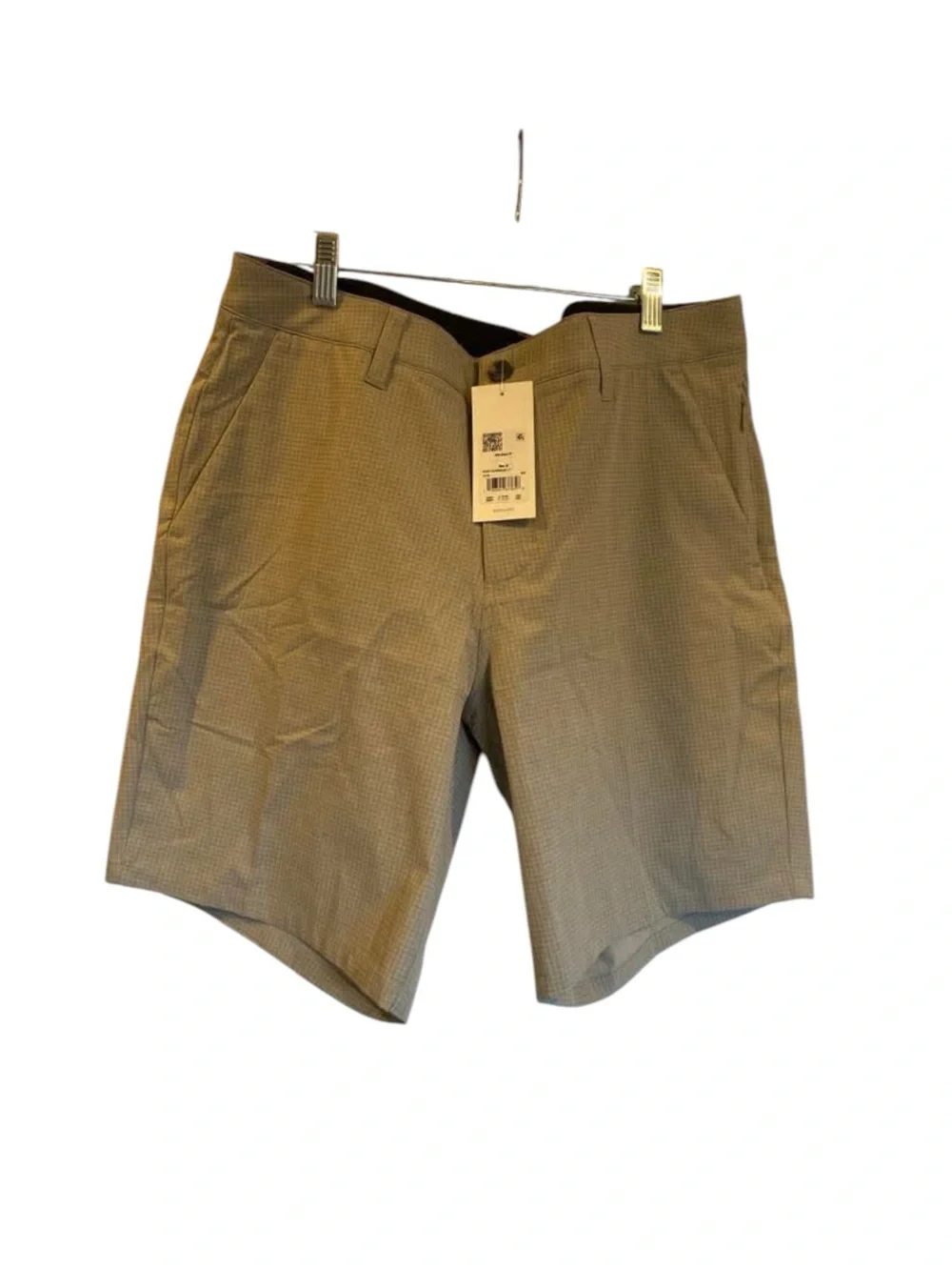 NWT Vuori Men’s Aim Short 8” KHAKI HOUNDSTOOTH Size: 32